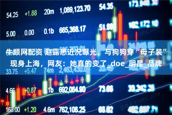 牛顺网配资 赵露思近况曝光，与狗狗穿“母子装”现身上海，网友：她真的变了_doe_明星_品牌